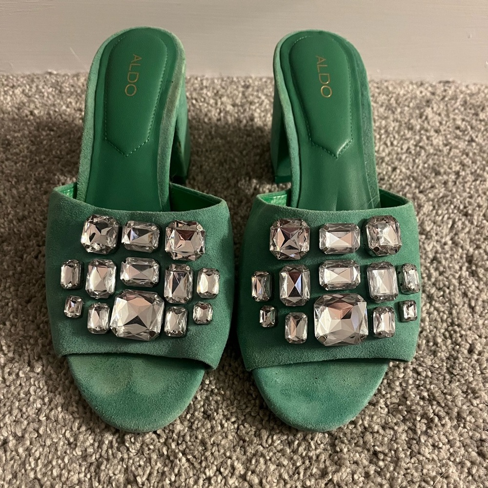 Aldo Sakura Jewels Suede Mules